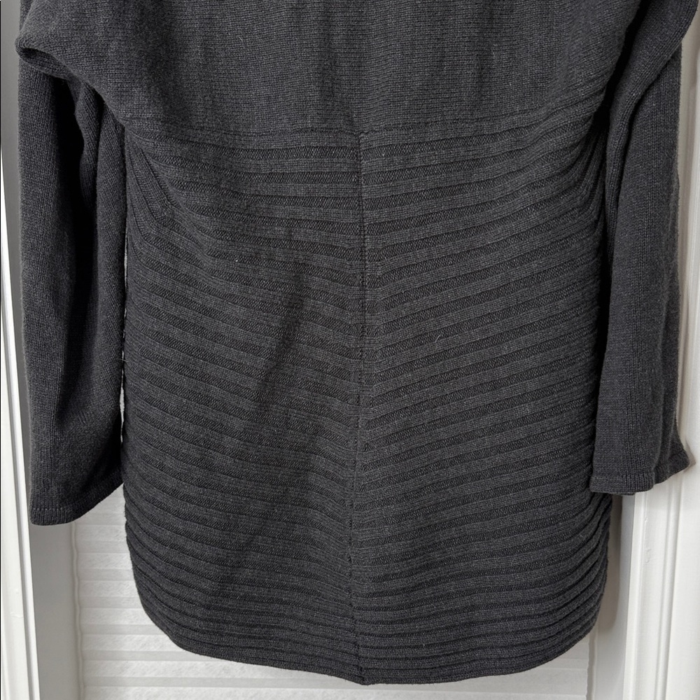Alfani Grey Ribbed Cardigan - Picture 5 of 6